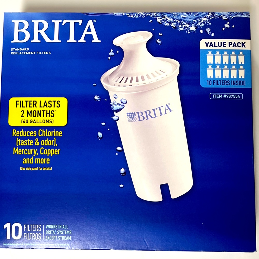 BRITA NIB Std replacement Filters. 10 Filters total  2 inner box of 5 each.